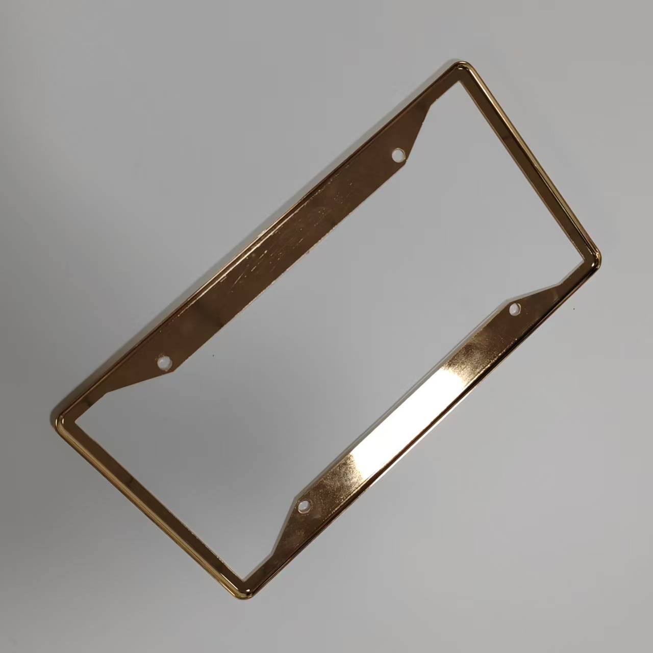 Automobile zinc alloy die-casting electroplating license plate frame