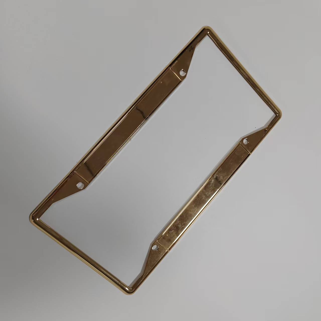 Automobile zinc alloy die-casting electroplating license plate frame